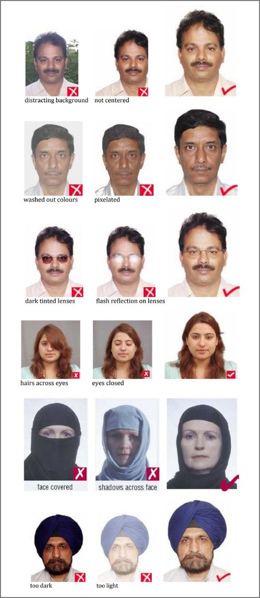 India Passport Photo Example